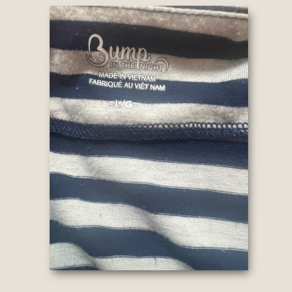 Striped Maternity Robe - Picture 4 of 4